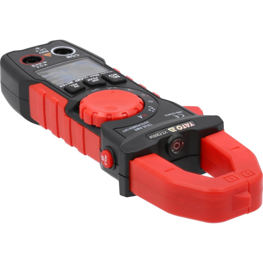 Мультиметр-кліщі для вимірювання електричних параметрів YATO: 10 мА - 600 А Мультиметр-кліщі для вимірювання електричних параметрів YATO: 10 мА - 600 А