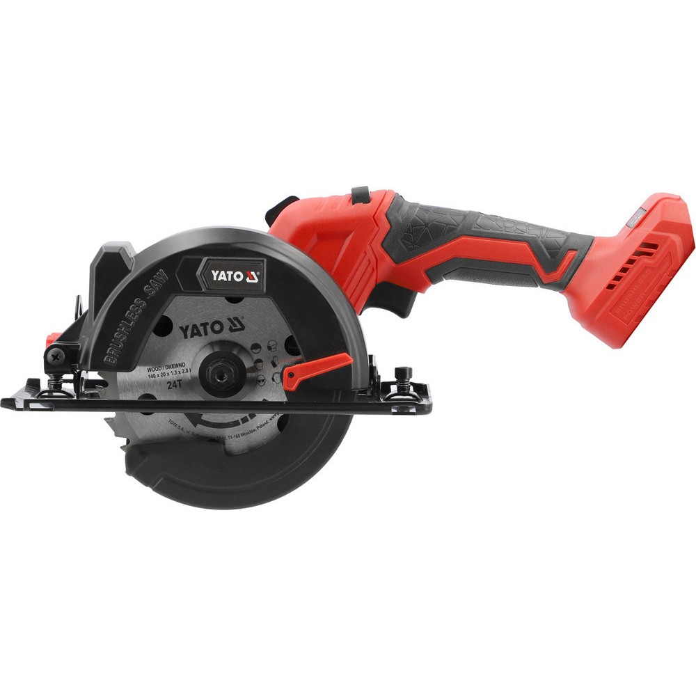 Пила дискова акумулятор. YATO:Li-Ion18 В,для дис.Ø=140/20мм,24 зуби,глиб р- 51-32мм(БЕЗ АКУМУЛЯТОРА)