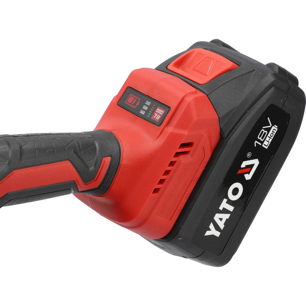 Пила дискова акумуляторна YATO: Li-Ion 18 В 4 АГод, для диска Ø=140/20 мм, 24 зуби, глиб р- 51-32 мм