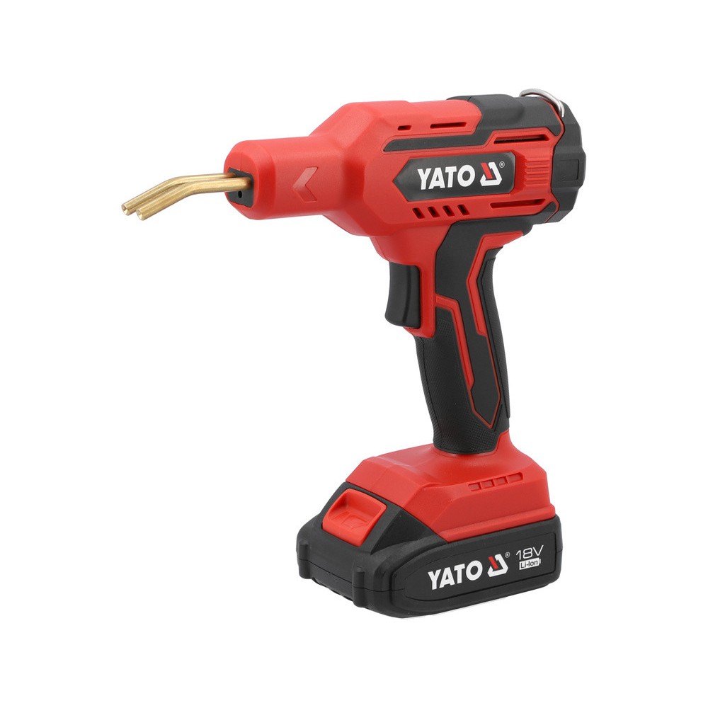 Паяльник для пластика YATO акумул. Li-Ion 18 В 2 АГод, 60 Вт, макс. t= 500ºC у футлярі з обладнанням