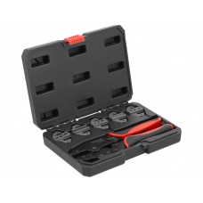 Кліщі для обтискання наконечників провідників YATO, L=220 мм з 5 змінними матрицями  кпл. 6 шт. у фу