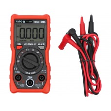 Мультиметр TRUE RMS електричних параметрів YATO з LCD-цифровим діапазоном 4000 від 2х1,5V;AA батар