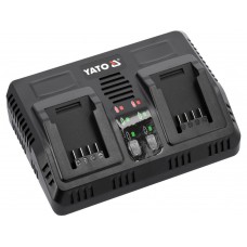 Зарядний пристрій YATO для акумуляторів Li-Ion 18 В, 2,4А, 2 термінали, від мережі 230 B [16]