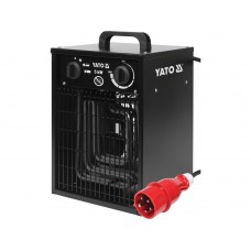 Нагрівач приміщень мереж YATO 400В 3-фазн 5кВт з вентилятором, обігрів S≤ 48м², реж- 40/2500/5000 Вт