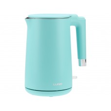 Електрочайник з термостатом з нержавіючої сталі LUND 1,5 л бірюзовий, 2200 Вт, живл від мережі 230 В