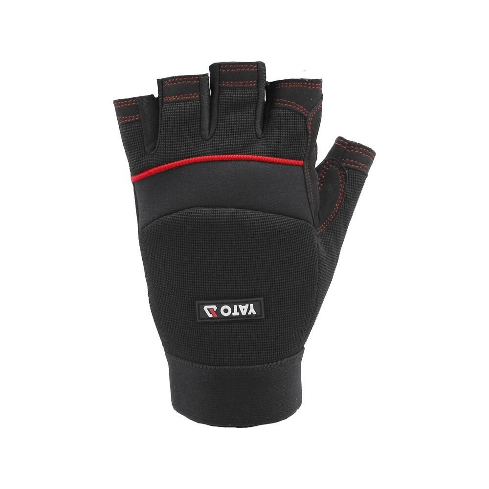 Рукавиці захисні безпалі з м'якими подушками YATO: штучна шкіра, поліуретан, спандекс, розм. 11 [12]