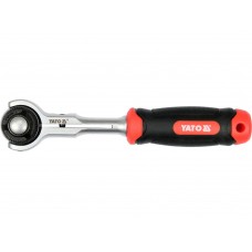 Тріщатка-вороток з обертальною головкою YATO, до квадрату 1/4", l= 145 мм [10/50]