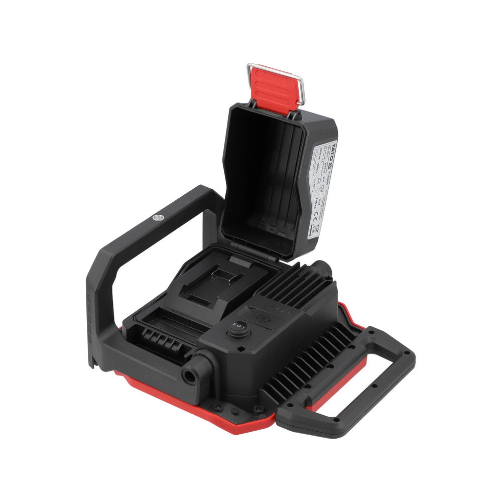 Прожектор переносний COB-діодний YATO від акумул. Li-Ion 18В і ел-мережі, 6000/1800 Lm ак. 3200/1000 Прожектор переносний COB-діодний YATO від акумул. Li-Ion 18В і ел-мережі, 6000/1800 Lm ак. 3200/1000