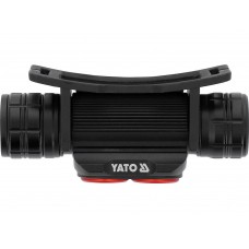 Ліхтар на чоло діодний YATO; живл. Li-Ion акумул 3,7 В, 2.6 АГод, 5 режимів дальн 160/ 90/ 60/ 12 м