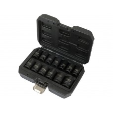 Набір головок торцевих ударних YATO 6-гранних з квадратом 1/2", M10-M24 мм. 13 шт. [10]