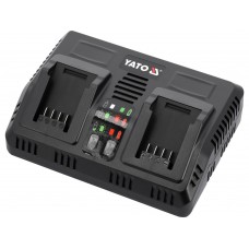 Зарядний пристрій розумний з охолодж YATO для акумул Li-Ion 18 В, 4,5 А, 2 терміна, від мережі 230 B