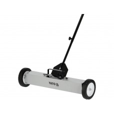 Мітла магнітна на колесах YATO; сила магн. 12-22 кгс, 600x75x101 мм, тримач- 76-113 см [2]