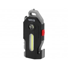 Ліхтар діодний багатофункц 6в1 YATO акумул. Li-Ion 3.7V 350 mA, освітл.- 400/ 200/ 50/ 35 Lm 8 режи