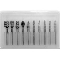 Фрези різної форми до мінішліфмашинок YATO, Ø= 2-12 мм, l= 40 мм з шпинделем Ø= 3,2 мм, компл. 10шт.