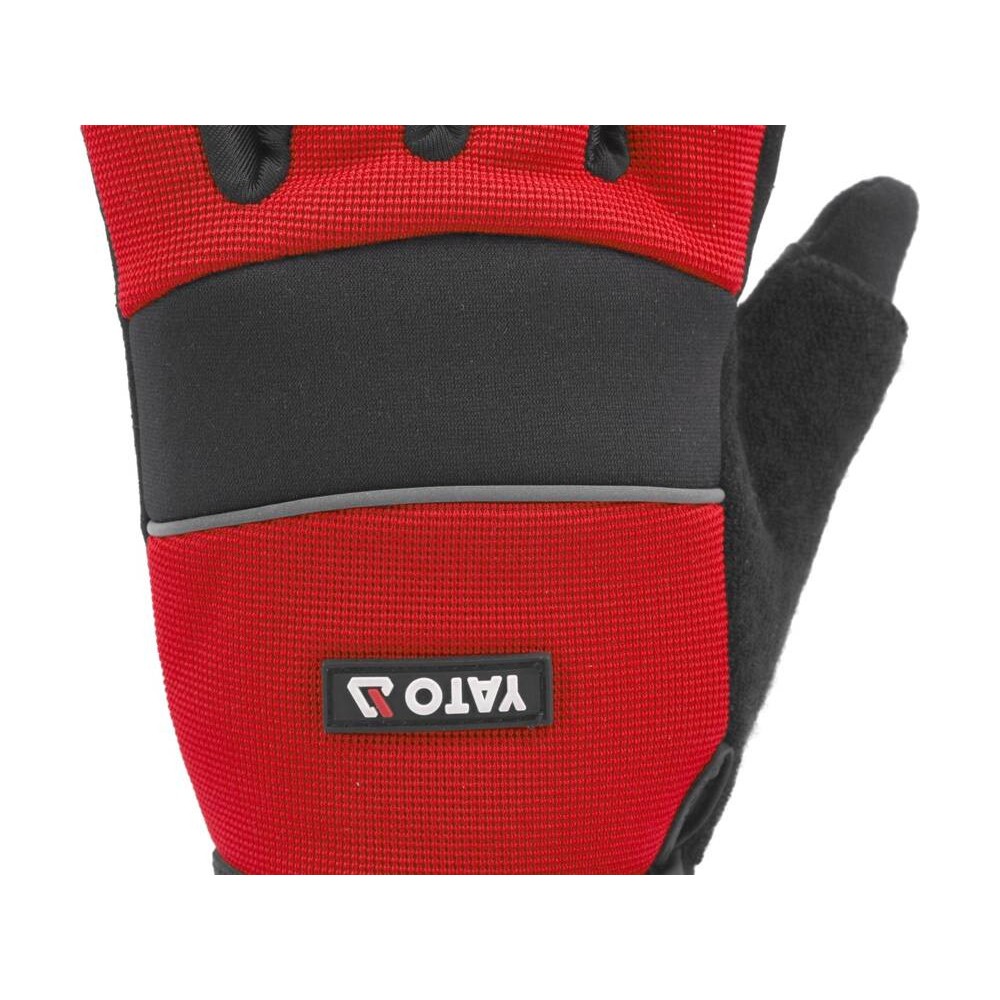 Рукавиці захисні для велосипедистів безпалі YATO: штучна шкіра, поліуретан, спандекс, розмір 11 [12]