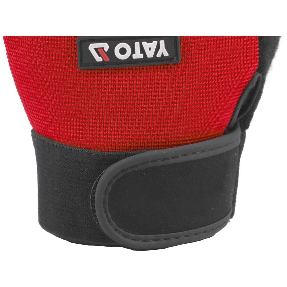 Рукавиці захисні для велосипедистів безпалі YATO: штучна шкіра, поліуретан, спандекс, розмір 11 [12]