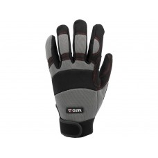 Рукавиці робочі з м'якими прокладками YATO : штучна шкіра, поліуретан, спандекс, розмір 11 [12]