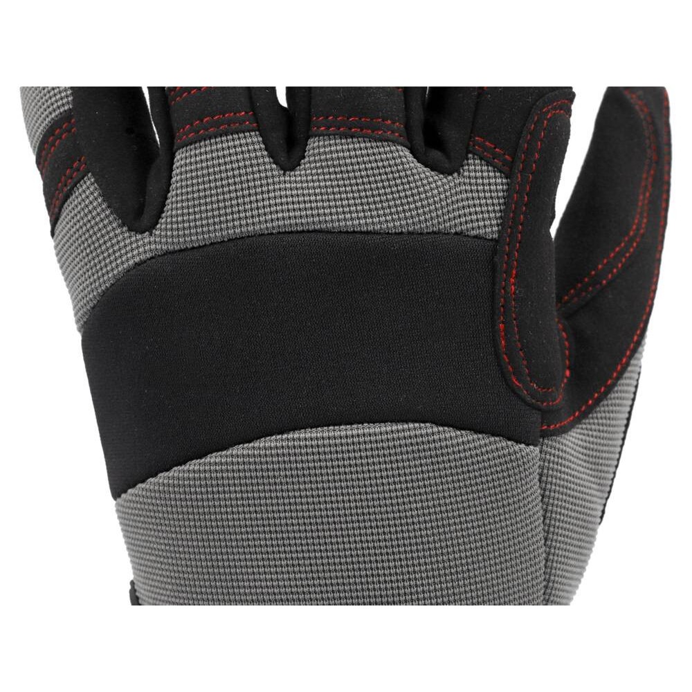 Рукавиці робочі з м'якими прокладками YATO : штучна шкіра, поліуретан, спандекс, розмір 11 [12]