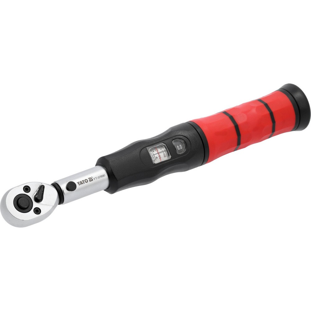 Ключ динамометричний з налаштувальним вічком YATO : квадрат 1/4", F= 2- 26 Нм, L= 250 мм [10]