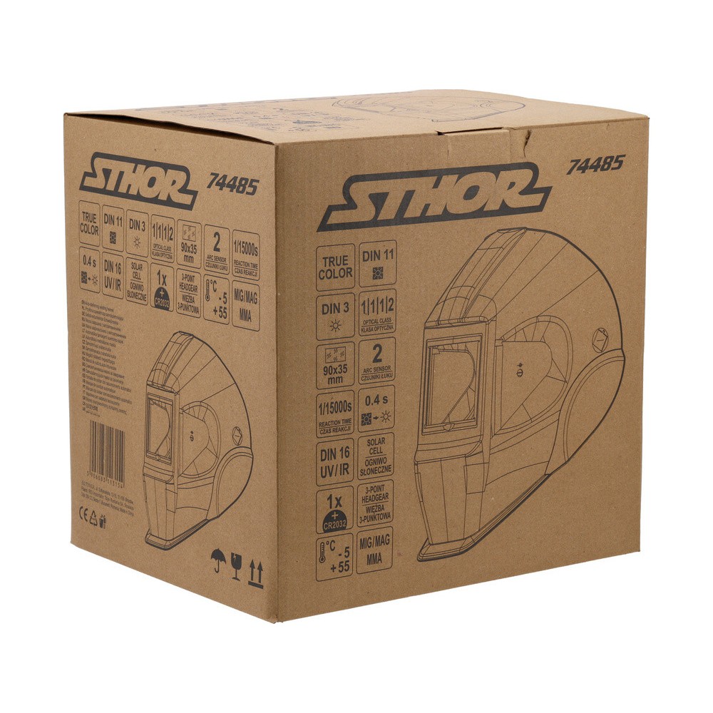 Маска електро-зварювальника з автозатемнен STHOR TRUE COLOR