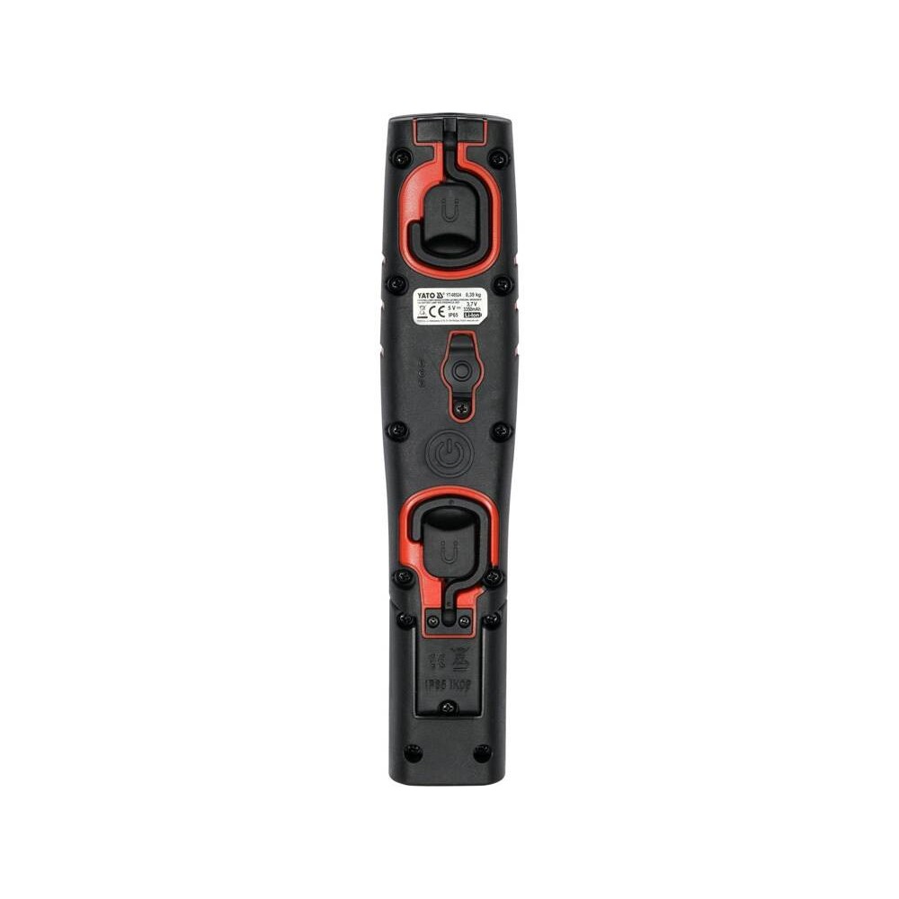 Лампа світлодіодна для майстерні YATO; 3.7 В акумулят. Li-Ion, 4 режими, 2 гачки, заряд.USB пристрій