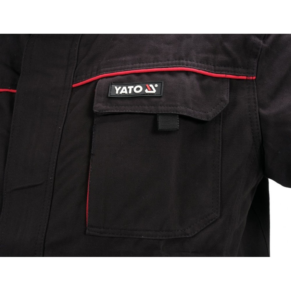 Куртка робоча COMFY YATO розмір S, чорно-червона, 7 кишень, 100% бавовна Куртка робоча COMFY YATO розмір S, чорно-червона, 7 кишень, 100% бавовна