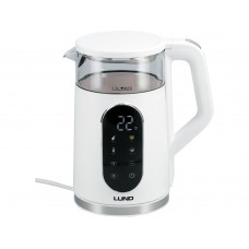 Електрочайник з регулятором температури, білий LUND 68224