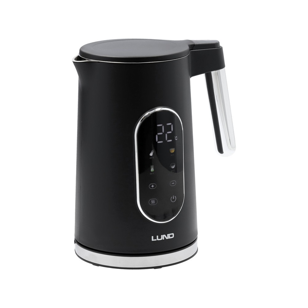 Електрочайник з регулятором температури, чорний LUND 68228 Електрочайник з регулятором температури, чорний LUND 68228