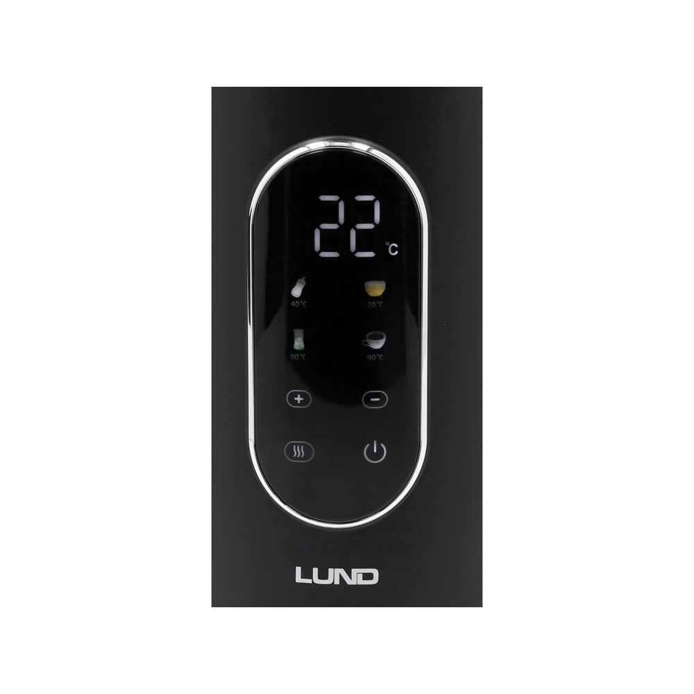 Електрочайник з регулятором температури, чорний LUND 68228 Електрочайник з регулятором температури, чорний LUND 68228