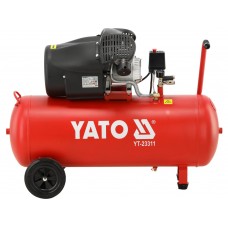 Компресор мережевий YATO 230 В, 2.2 кВт, тиск ≤ 8 Bar,  под. повітря- 392 л/хв, ресивер- 100 л