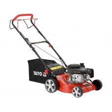 Газонокосарка бензинова YATO з приводом : 1,9кВт, ширина різання: Ø= 41см, травозбірник- 40л