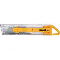 Ніж з висувним трапецевидним лезом VOREL: безпечний, 130х24 мм, лезо 61x19 мм [24/288]