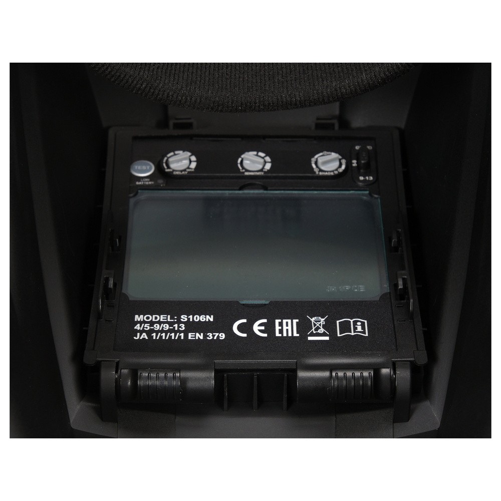 Щиток електрозварювальника YATO серія GRF з автозатемнювальнимним фільтром 133х 114 мм [6/36]