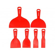 Шпателі пластикові еластичні YATO b= 40, 50, 80, 100, 150, 200 мм, l= 180 і 205 мм, 6 шт [6/24]