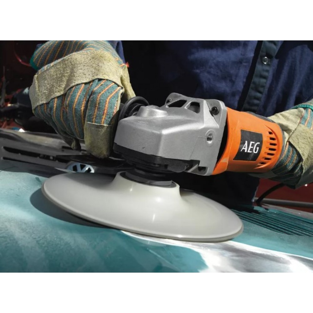 Полірувальна машина кутова мережева AEG: Ø= 180 мм, 1200 Вт, 1800-4800 об/хв з електронним управ-ям Полірувальна машина кутова мережева AEG: Ø= 180 мм, 1200 Вт, 1800-4800 об/хв з електронним управ-ям