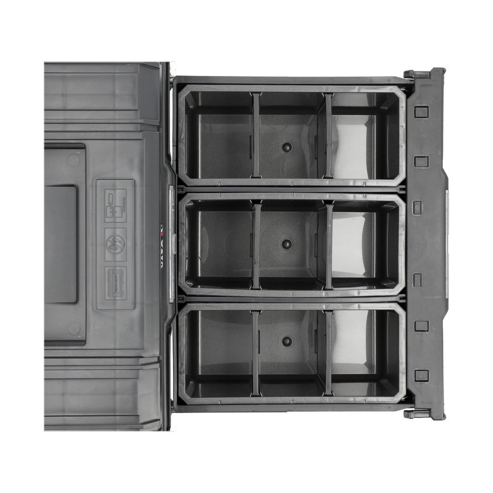 Ящик модульний Т2 системи S12 пластиковий YATO з 2 комірковими шуфлядами, 450x313x245 мм [1]