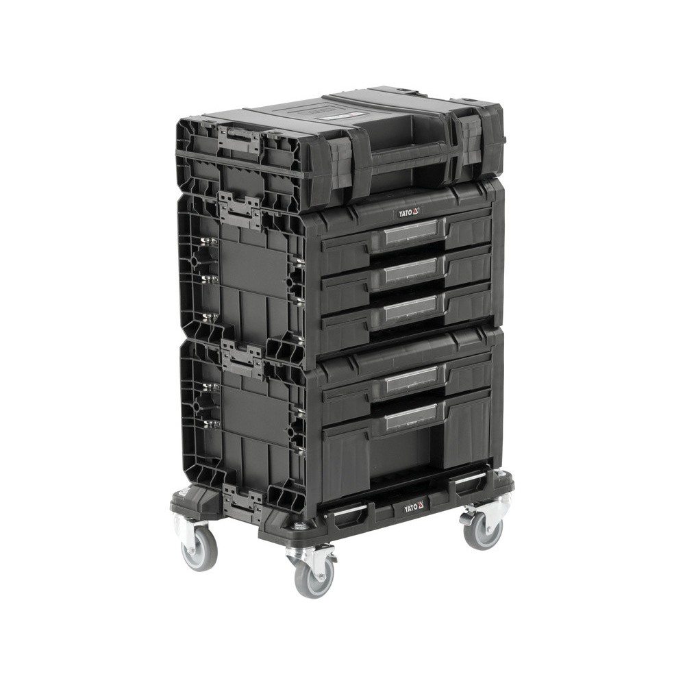Ящики для інструментів на платформі з колесами S12 YATO 4 шт. модулів P05T2T341G2, 507x326x745 мм
