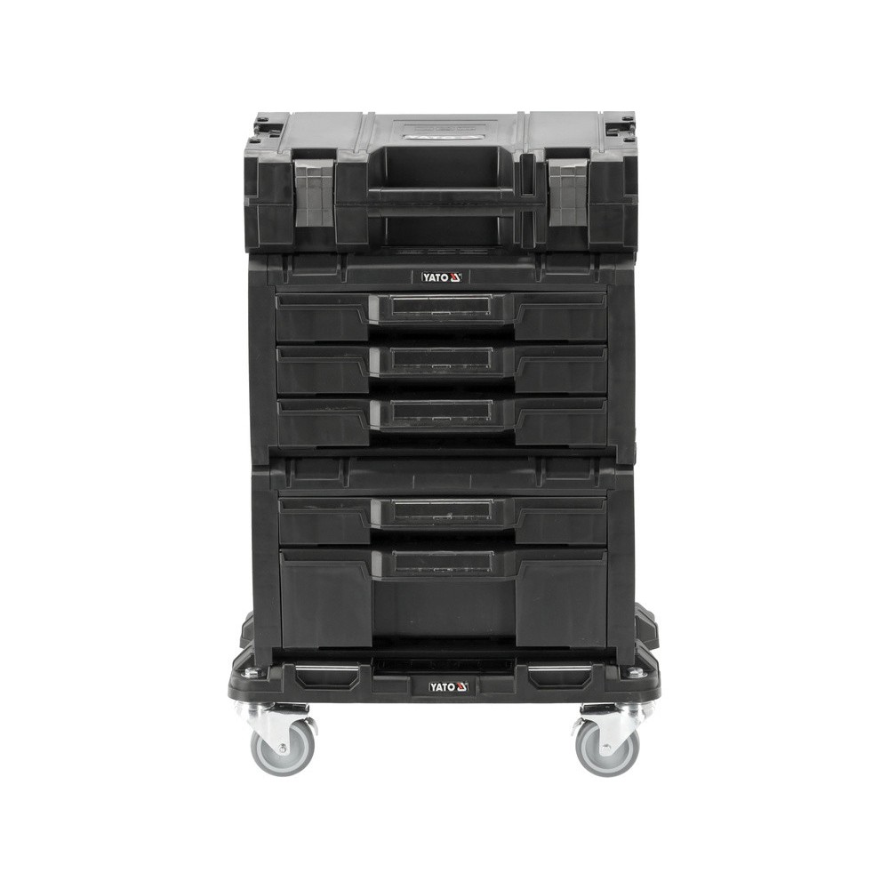 Ящики для інструментів на платформі з колесами S12 YATO 4 шт. модулів P05T2T341G2, 507x326x745 мм