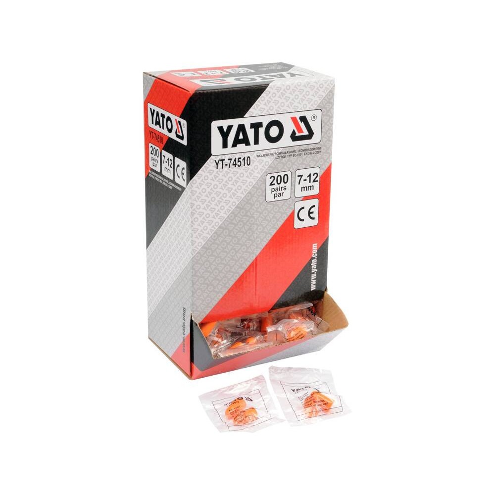 Протишумові беруші YATO: 38 дБ, поліуретанові, 200 пар. [20/120]