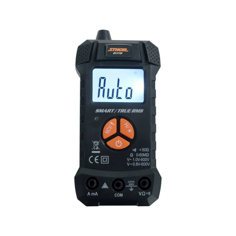 Мультиметр електричних параметрів VOREL: 0-10 А, 0-600 В AC/D з LCD-дисплеєм, живл- 2x1.5V; AAA бата