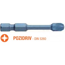 Насадка викруткова ударна BLUE SHOCK USH PZ2 x TORSION 50 мм 5 шт