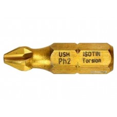 Насадка викруткова з титановим покриттям USH 1/4" хрестова PH2 x 25 мм 1 шт