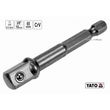 Тримач-адаптер торцевих головок YATO 3/8" 65 мм HEX- 1/4"
