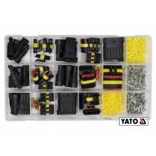 Набір герметичних роз'ємів для електричних контактів YATO 1-6 PIN 424 шт