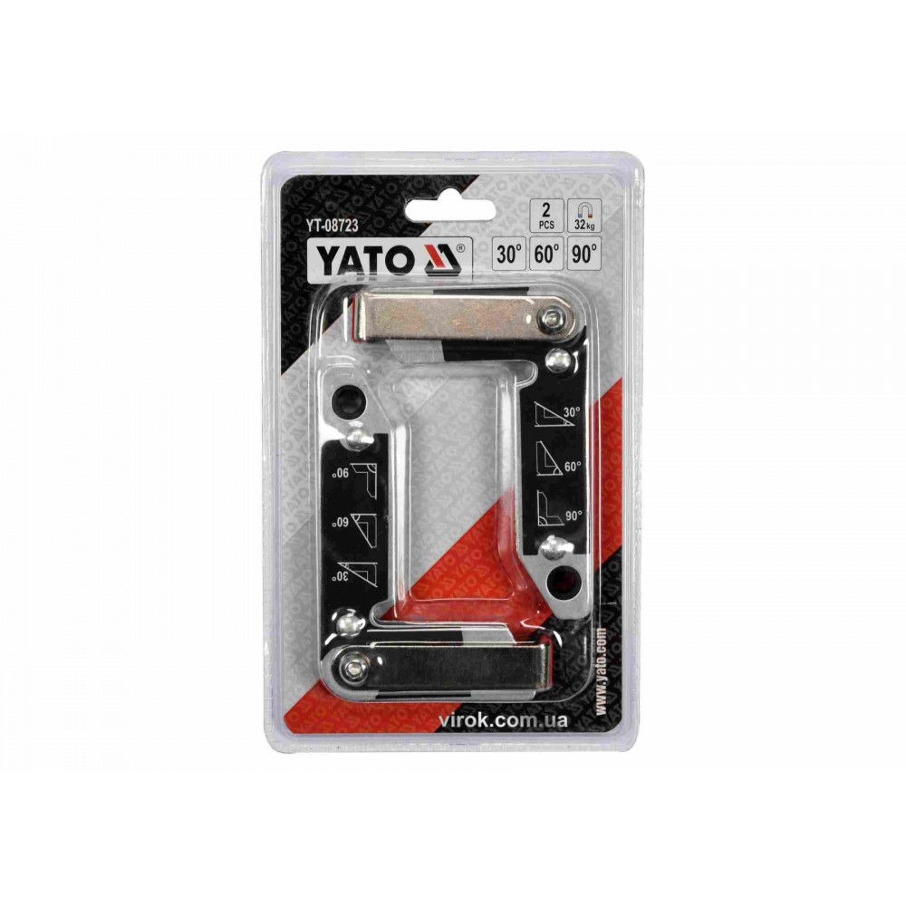 Магнітні кутники для зварювання YATO 30°, 60°, 90° 32 кг 2 шт Магнітні кутники для зварювання YATO 30°, 60°, 90° 32 кг 2 шт