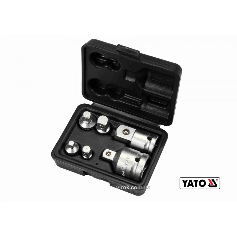 Набір перехідників для торцевих головок YATO 6 шт Набір перехідників для торцевих головок YATO 6 шт
