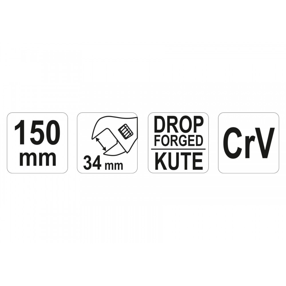 Ключ розвідний YATO 34 мм 150 мм Ключ розвідний YATO 34 мм 150 мм