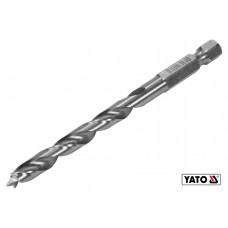 Свердло по дереву спіральне YATO Ø6 x 90/55 мм HEX 1/4" HSS 4241