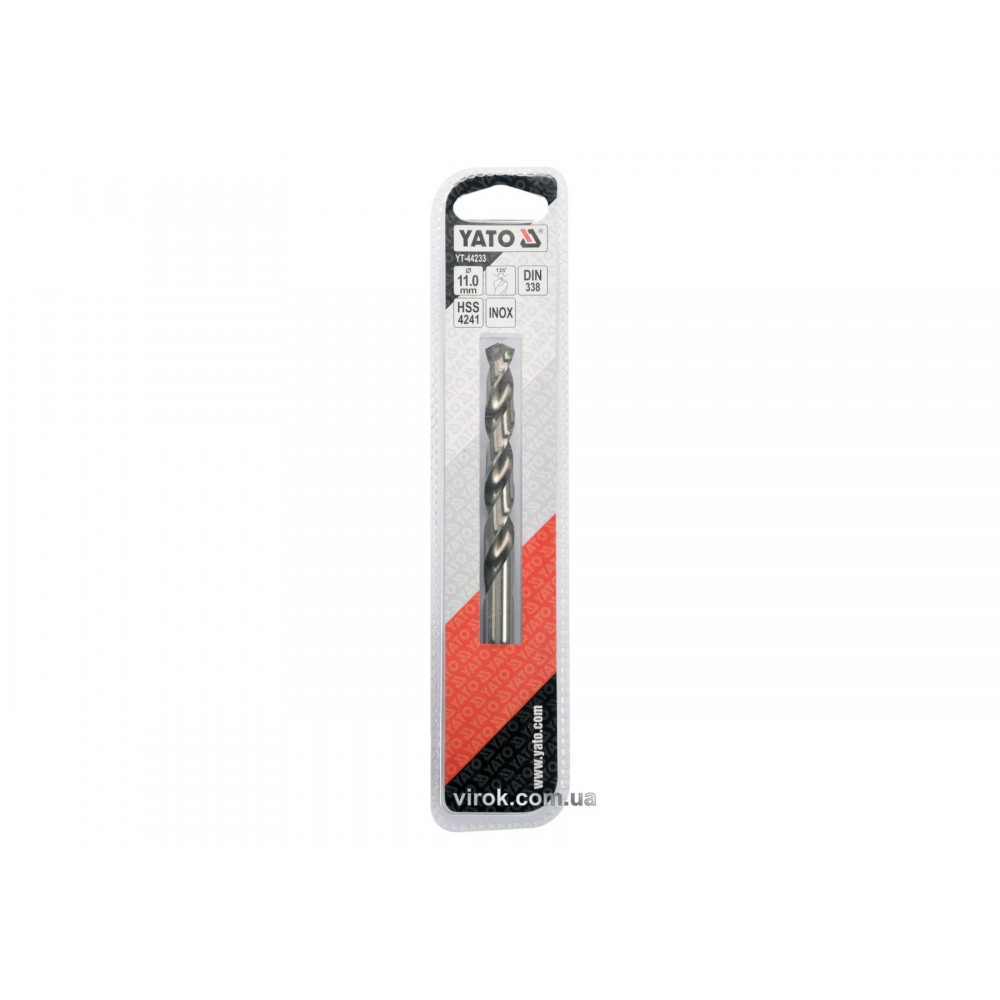 Свердло по металу PREMIUM YATO до нержавіючої і високолегованої сталі, литва 11 х 140 мм HSS 4241 Свердло по металу PREMIUM YATO до нержавіючої і високолегованої сталі, литва 11 х 140 мм HSS 4241