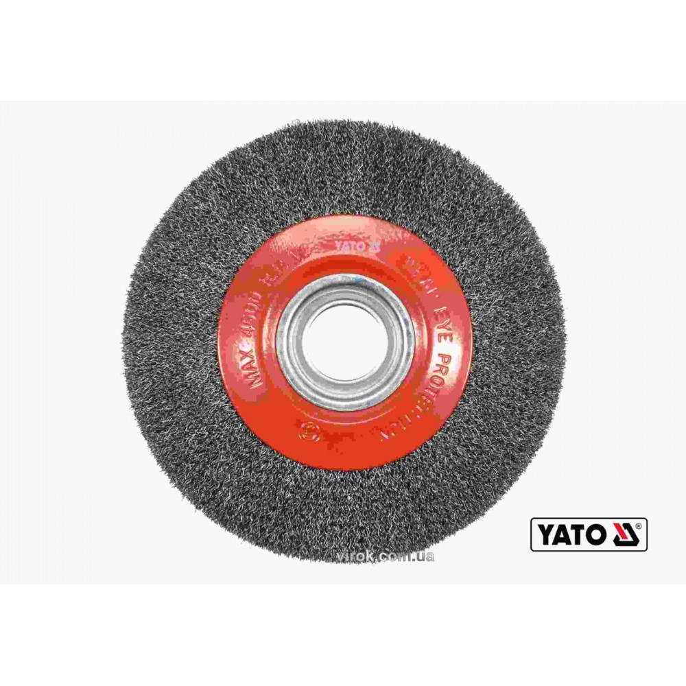 Щітка дискова зачисна з нержавіючої сталі YATO Ø200/32 мм 4500 об/хв Щітка дискова зачисна з нержавіючої сталі YATO Ø200/32 мм 4500 об/хв